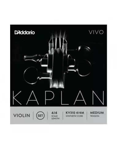 Струны для смычковых D`ADDARIO KV310 4/4M KAPLAN VIVO VIOLIN STRINGS 4/4 MEDIUM