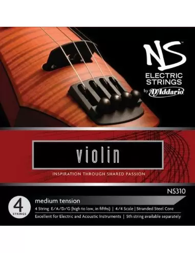 Струны для смычковых D`ADDARIO NS315 NS Electric Violin Low C 4/4