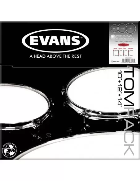 Пластик для ударных EVANS ETPEC2SCLR-F EC2 CLEAR FUSION