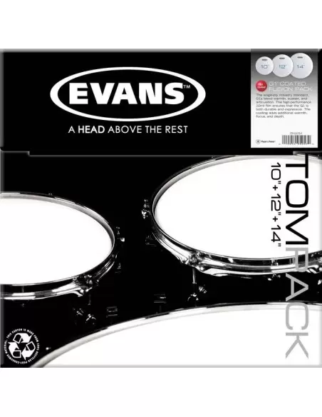 Пластик для ударных EVANS ETPG1CTD-F G1 COATED FUSION