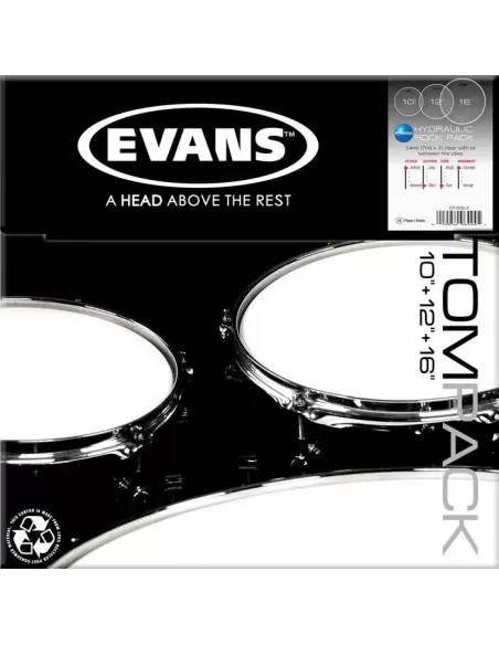 Пластик для ударных EVANS ETPHYDGL-R HYDRAULIC CLEAR ROCK