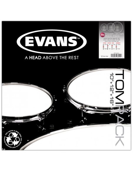 Пластик для ударных EVANS ETPPC1CLR-R POWER CENTER CLEAR ROCK