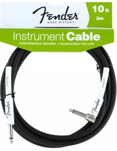 Инструментальный кабель FENDER PERFORMANCE INSTRUMENT CABLE 10 ANGLED BK