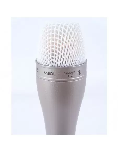 Микрофон SHURE SM63L - элегантный, прочный и мощный микрофон для профессионального применения, удлиненный, цвета шампанского
