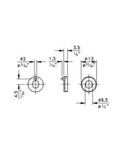 Шайба 6010/3 крепления 19" оборудованя пластиковая под гайку 6010/1, 6131/1 и винт М6 2