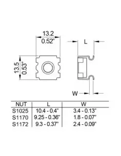 Гайка 6131/1 крепления 19" оборудования для стального профиля 6135 и 6145 2