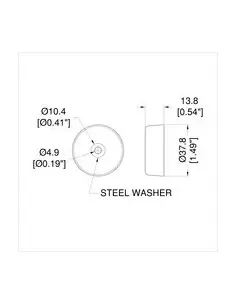 Ножка F1555 пластиковая 38х16мм 2