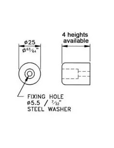Ножка F1696 резиновая Ø 25х32мм. 2