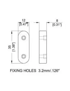 Ножка F1699/LD пластиковая 35х12х8мм 2