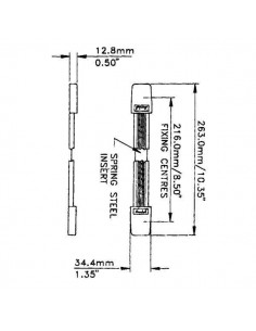 Ручка H1010k ремешок 258мм, резиновая с металлической вставкой, для кейсов и акустических систем. Стальные накладки для креплени 2