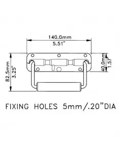 Ручка Н1053z с резиновой 19мм накладкой. Обратная пружина. Фиксатор, 90 градусов. Стальная оцинкованная 2