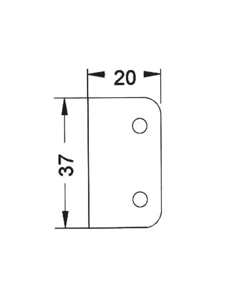 Уголок 1312 стяжка стальная оцинкованная для профиля с полкой 20*20мм