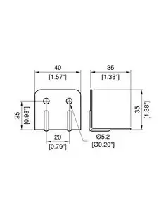 Уголок Стяжка B1930z 35х40 сталь 1,2мм, оцинкованный. Для профиля с полкой 35мм-0112,E2255 2