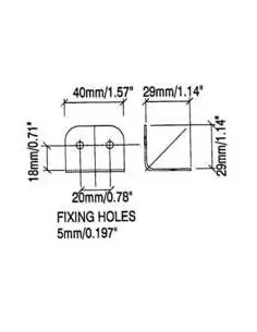 Уголок Стяжка B1130z 31х40 сталь 1,2мм, оцинкованный. Радиус 5мм 2