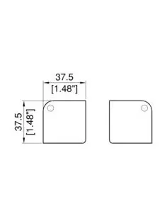 Угловая связка С7082z 37х37мм сталь 1,0мм оцинкованная. Для профиля с полкой 20х20, 25х25мм 2