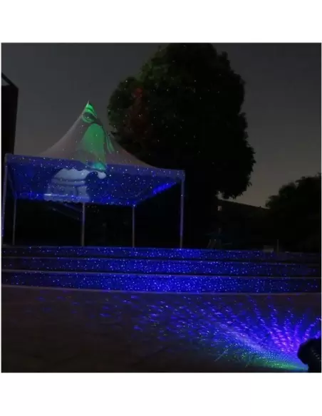 Купить Лазер уличный водонепроницаемый 12P06 Blue moving firefly garden laser + LED 