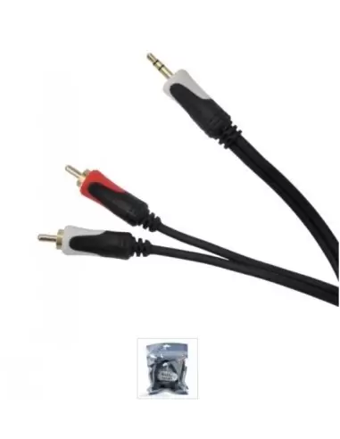 Купити Готовий кабель 3.5 штек. stereo-2RCA audio 5m Cabletech Basic Edition KPO3844-5