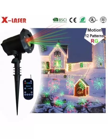 Купить Лазер уличный водонепроницаемый X-Laser X-34P-B3 RG moving laser 12 Halloween с ДУ 