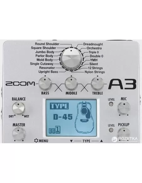 Процессор эффектов для акустических гитар ZOOM A3