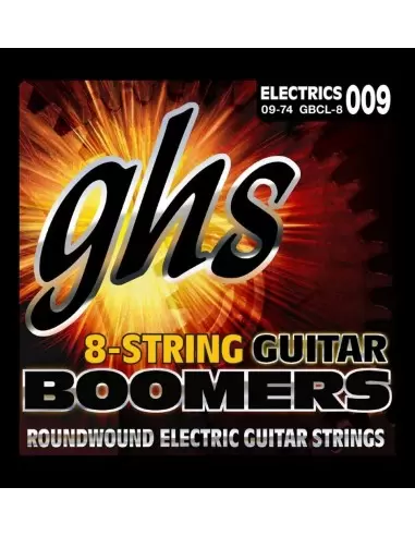 Купить GHS GBCL-8 струны для 8-струнной электрогитары серии Boomers, 009 011 016 DY26 DY36 DY46 DY56 DY74 