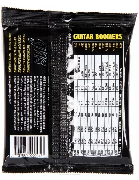 Купить GHS GBL струны для электрогитары серии Boomers, 010 013 017 DY26 DY36 DY46 
