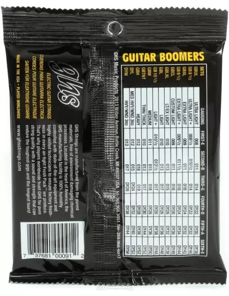 Купити GHS GBXL струни для електрогітари серії Boomers, 009 011 016 DY24 DY32 DY42