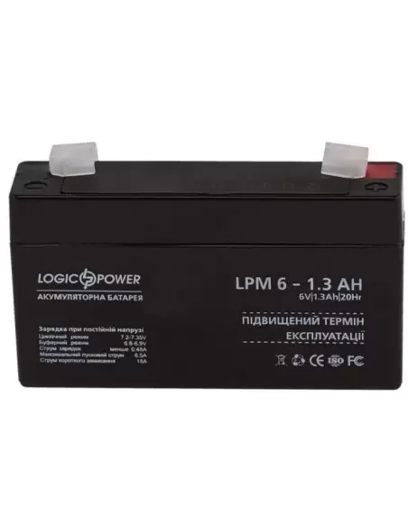 Свинцово-кислотный аккумулятор Battery 6V, 1.3Ah