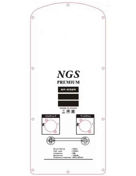 Пассивная акустическая система NGS Premium SP-232R 12" 300Вт, 8 Ом
