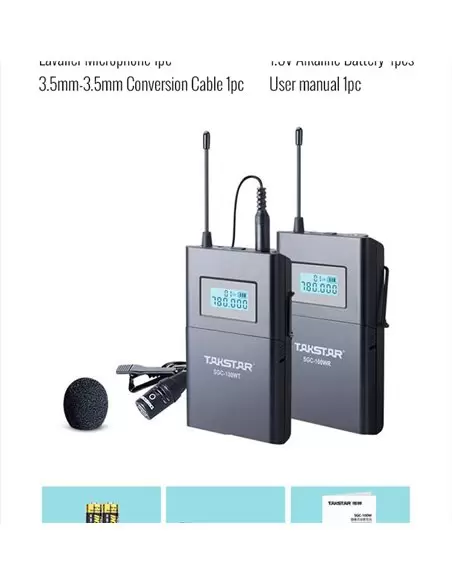 Беспроводная микрофонная система Takstar для видеозаписи SGC-100W