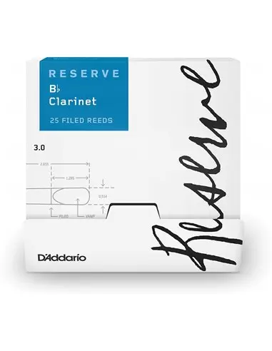 Трости для кларнета D`ADDARIO DCR0130-B25 Reserve Bb Clarinet 3.0 - 25 Box