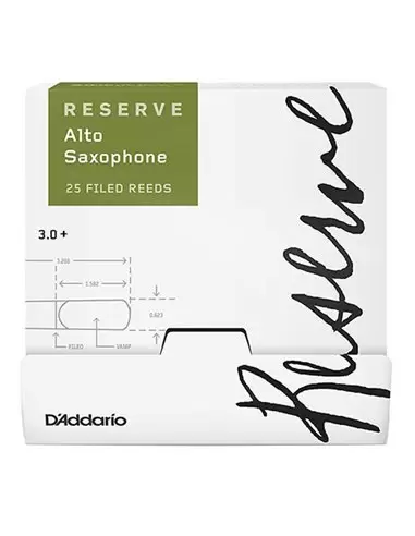 Тростини для альт саксофона D'ADDARIO DJR01305 - B25 - Reserve - Alto Sax #3.0+ - 25 Box