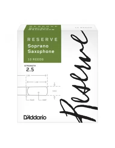 Тростини для сопрано саксофона D'ADDARIO DIR1025 Reserve - Soprano Sax #2.5 - 1шт.