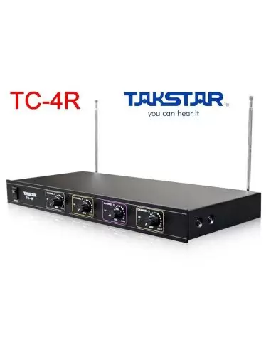 Купити TC4R Takstar Приймач радіосистеми 4х канальний на 4 передавачі з вільним вибором конфігурації пристроїв, що підключаються