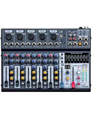 Купить JB-802FX JB sound Микшерный пульт 2 моно+3 стерео канала 