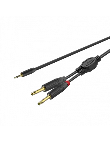 Купити GPTC100L1.5 Roxtone Готовий аудіо кабель для ноутбука, Роз'єми: Jack 1x3.5 RMJ3P - BG(stereo) - 2x Jack - 6,3(RJ2P - BG)