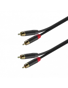 Купить GPTC160L1,5 Roxtone Готовый аудио кабель 2 тюльпана х 2 тюльпана, Разъемы:2xRCA-M (RF2C-BG)- 2xRCA-M (RF2C-BG)-1,5 метра 