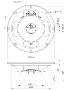 Купить FaitalPRO НЧ Динамик 8FE200 - 130 Вт (4 Ом)  2