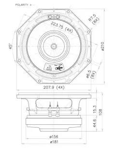 Купить FaitalPRO НЧ Динамик 8RS250 - 200 Вт (8 Ом)  2