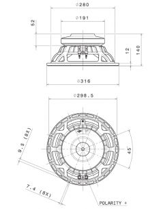 Купить FaitalPRO НЧ Динамик 12FH530 - 500 Вт (8 Ом)  2