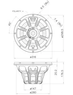 Купить FaitalPRO НЧ Динамик 12RS1066 - 1000 Вт  2