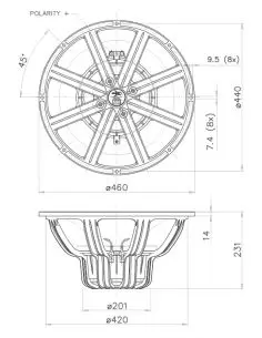 Купить FaitalPRO НЧ Динамик 18XL1600 - 1600 Вт (4Ом)  2