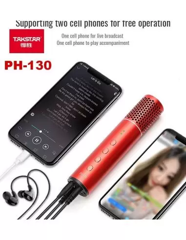 Купить PH-130 Такстар - вокальный караоке микрофон для мобильного телефона 