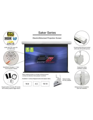 Купить Elite Screens SK120NXW-E12 настенный моторизованный экран с ДУ, триггером 